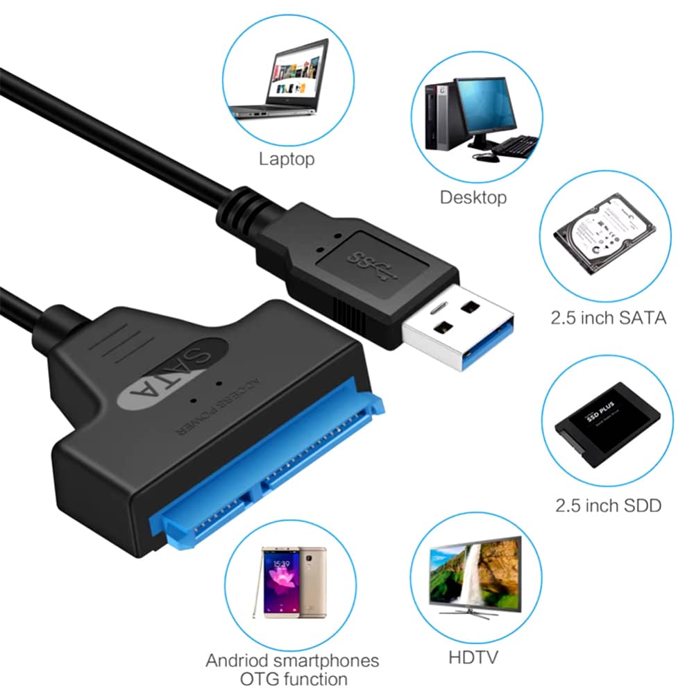 Cable Adaptador USB 3.0/2.0 a SATA - Imagen 3