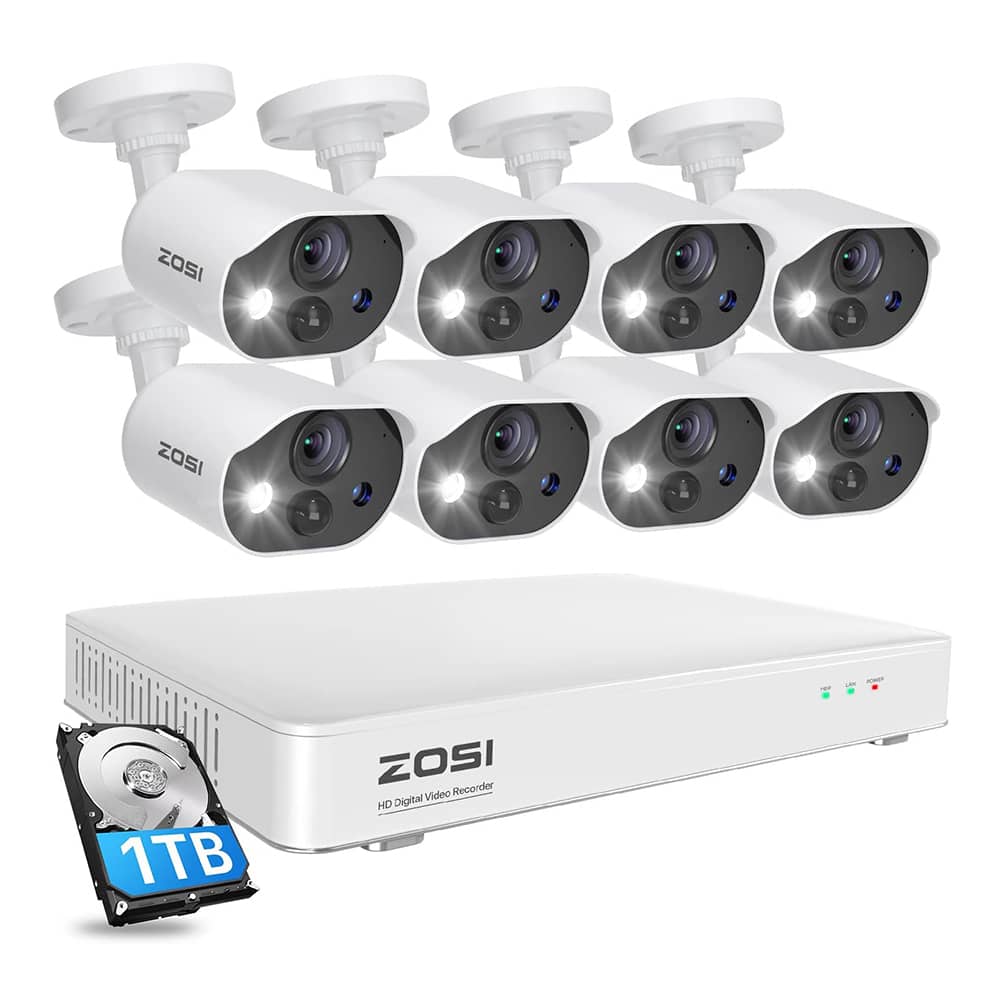 Sistema de Seguridad ZOSI 8 Cámaras Audio DVR 1 TB